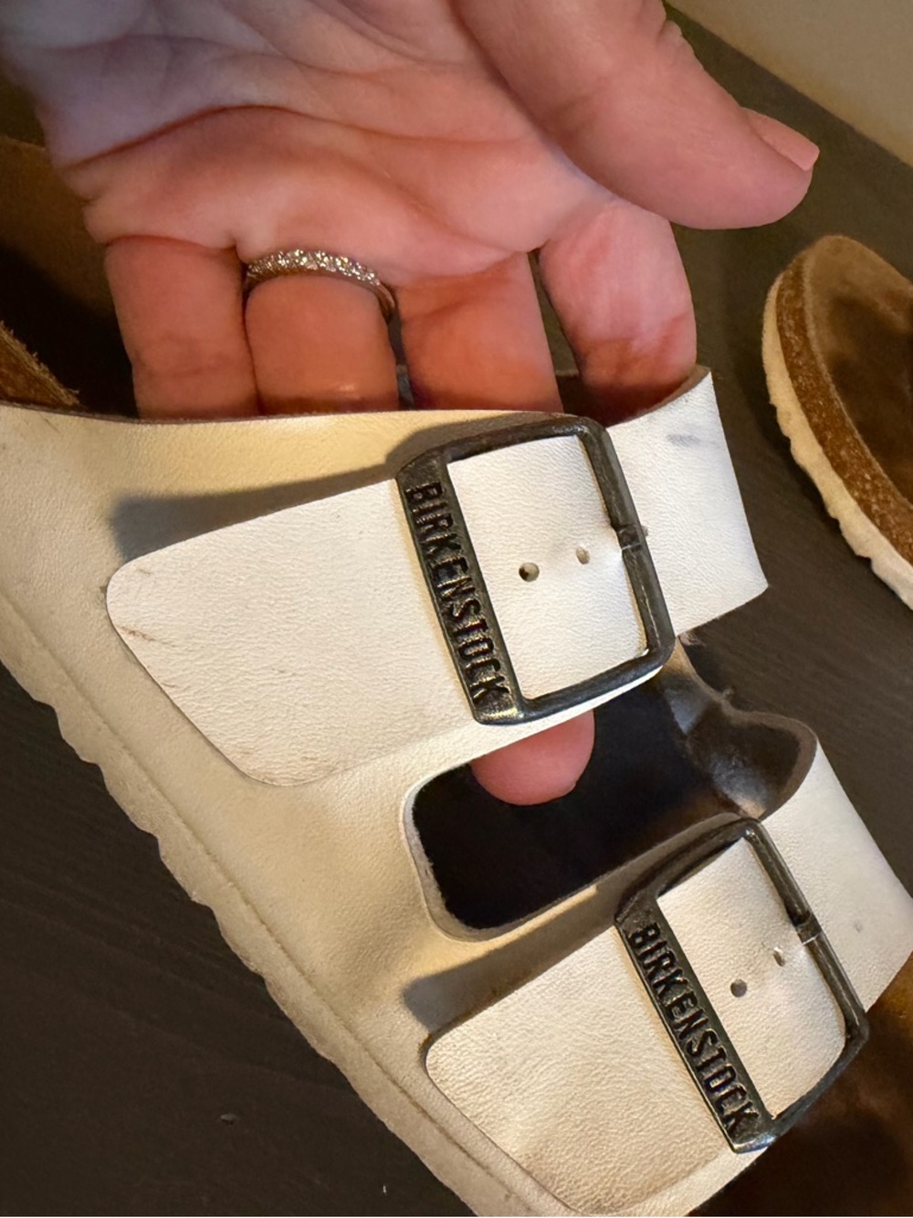 Birkenstock Arizona White Two-Buckle Sandals - Picture 4 of 12